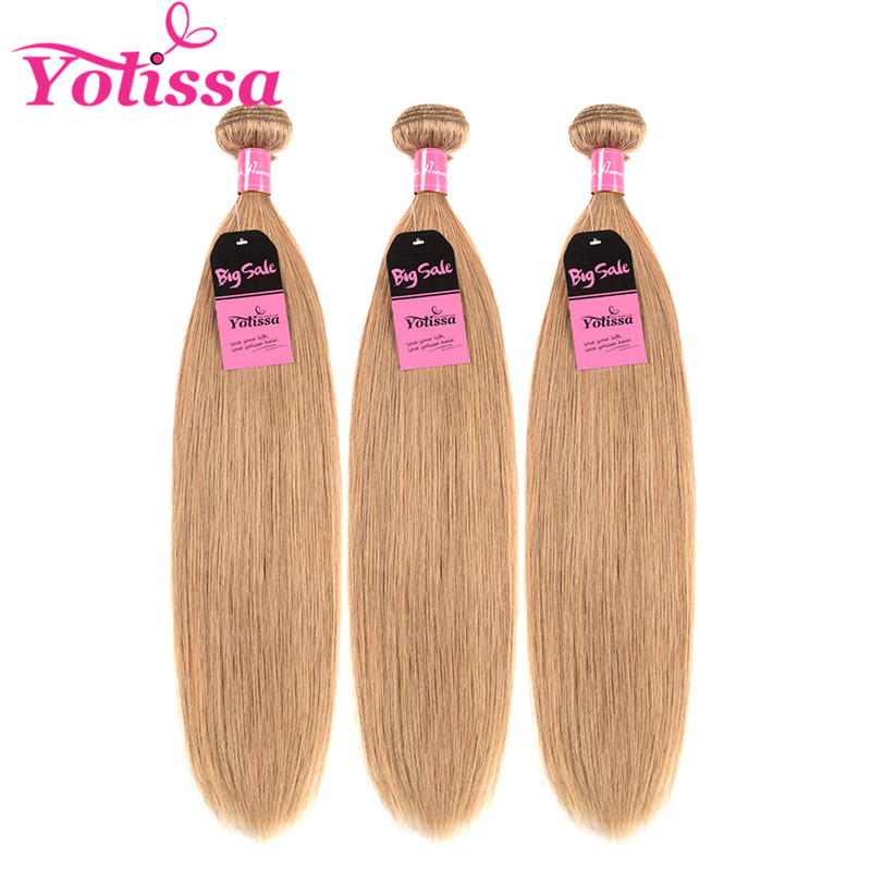 #27 Golden Brown 3 Bundles Straight Hair