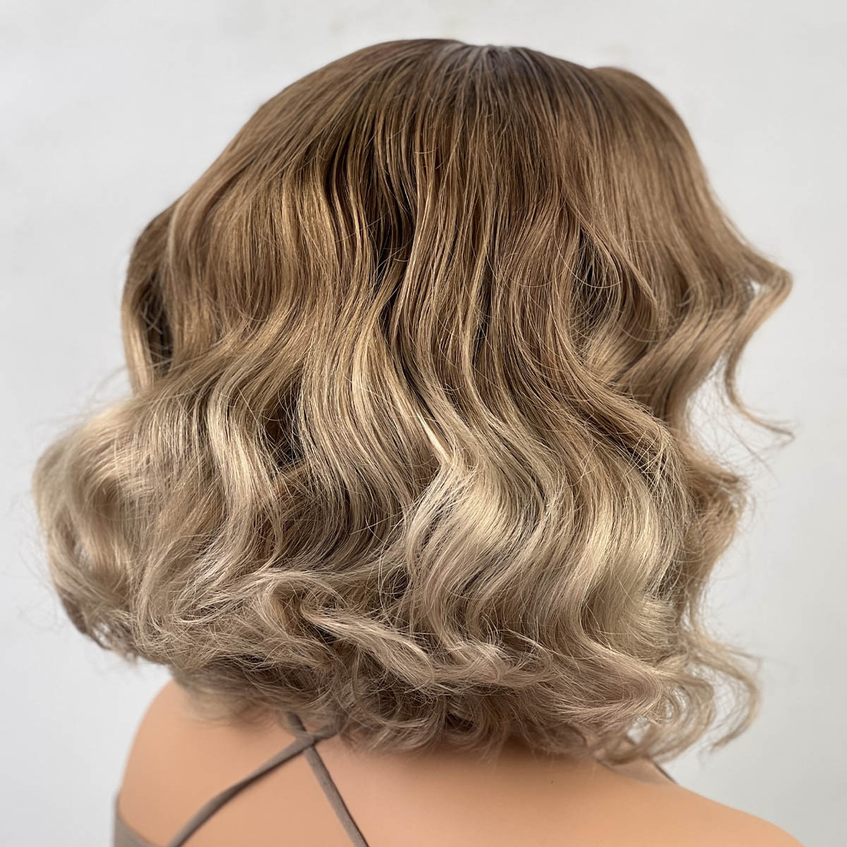 short ash blonde ombre hair wigs