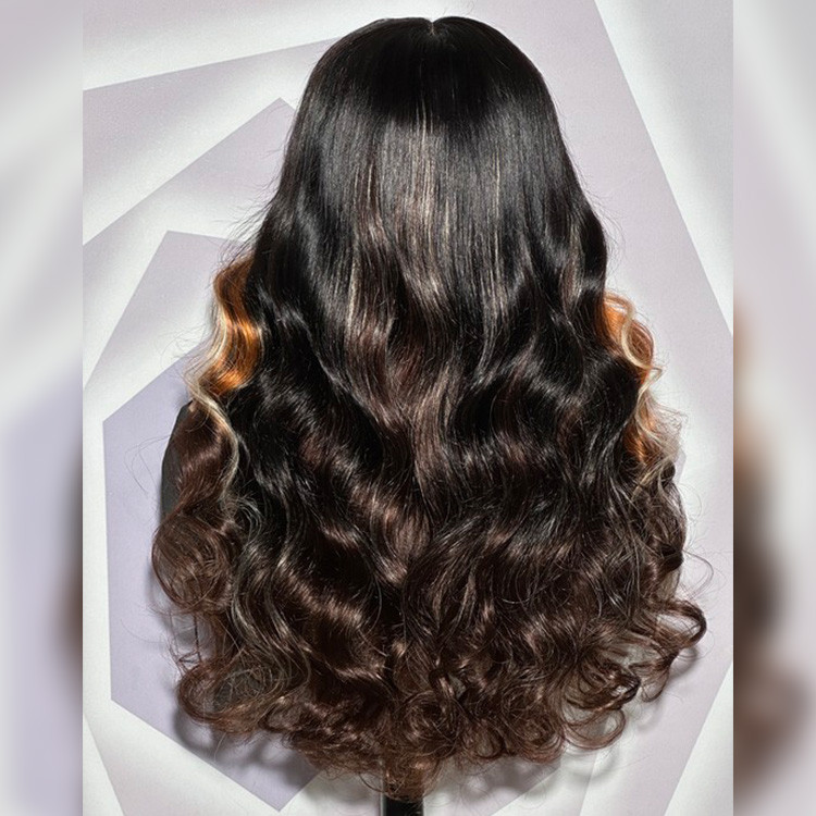 black and brown hair