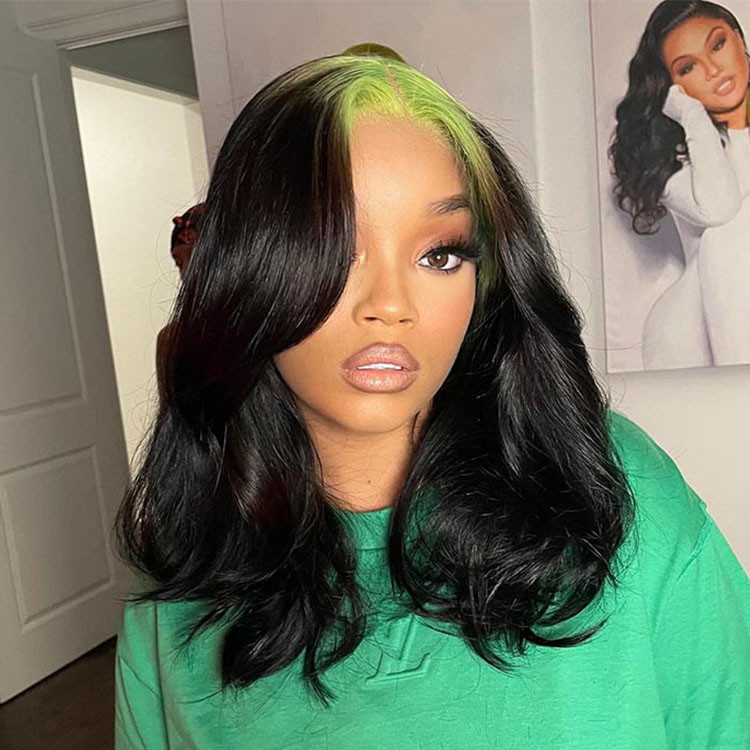 black and green wigs