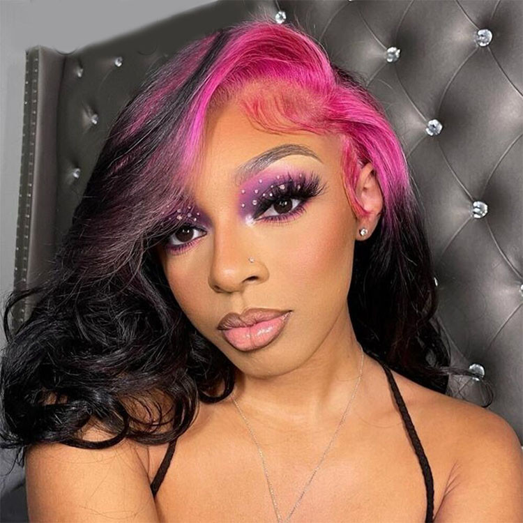 black and pink roots