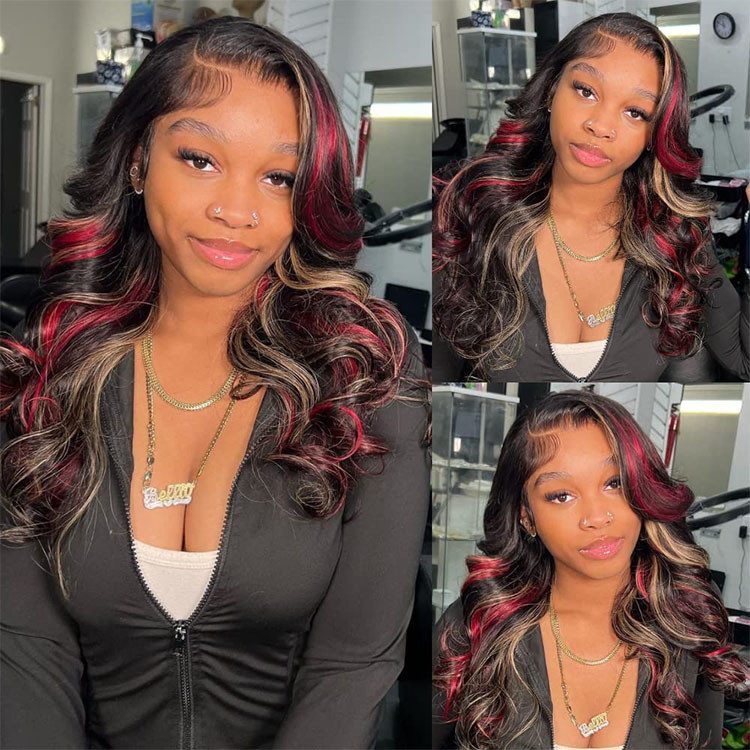 burgundy hair color highlights