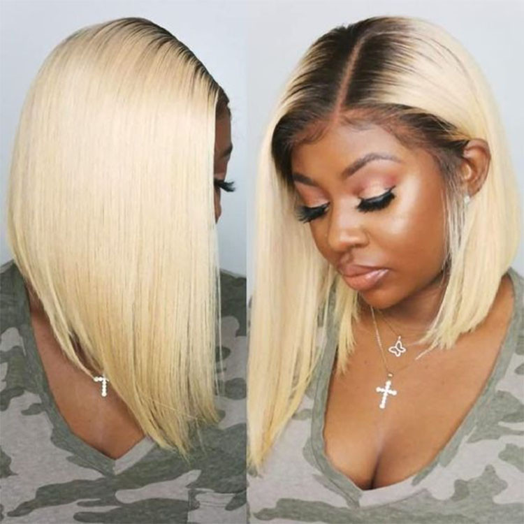 blonde bob cut