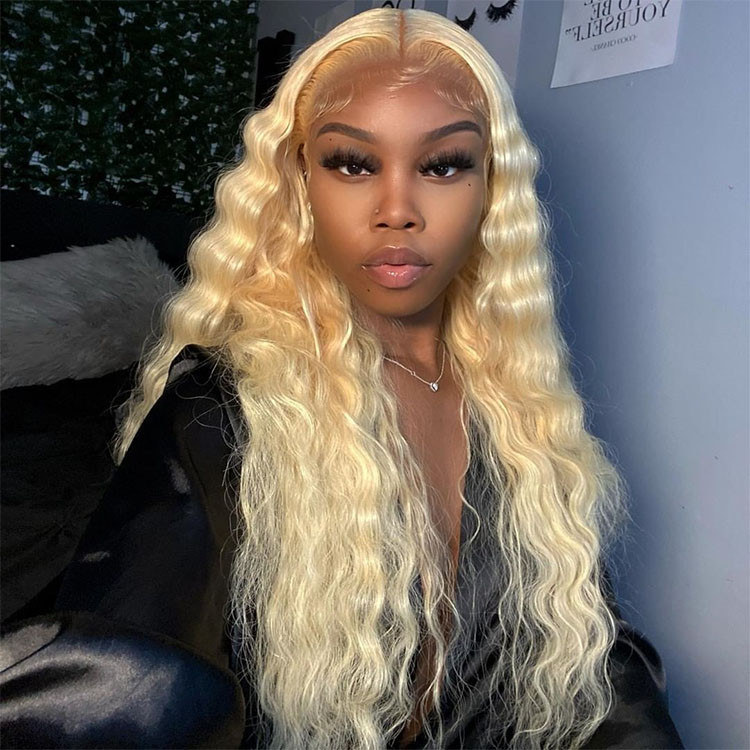 blonde crimp wigs