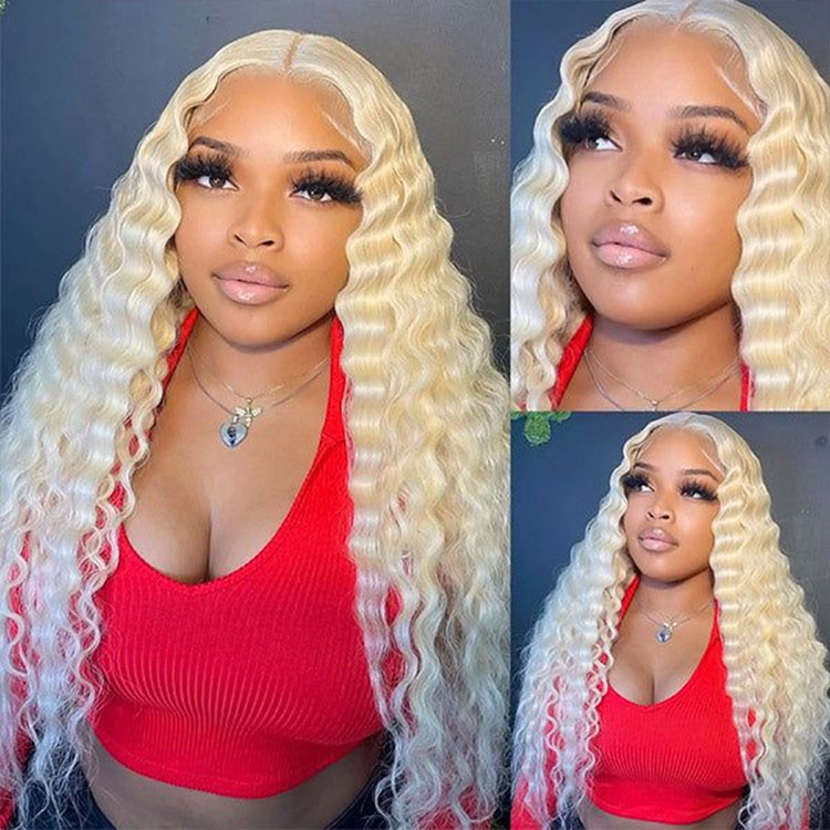 crimped human hair wig