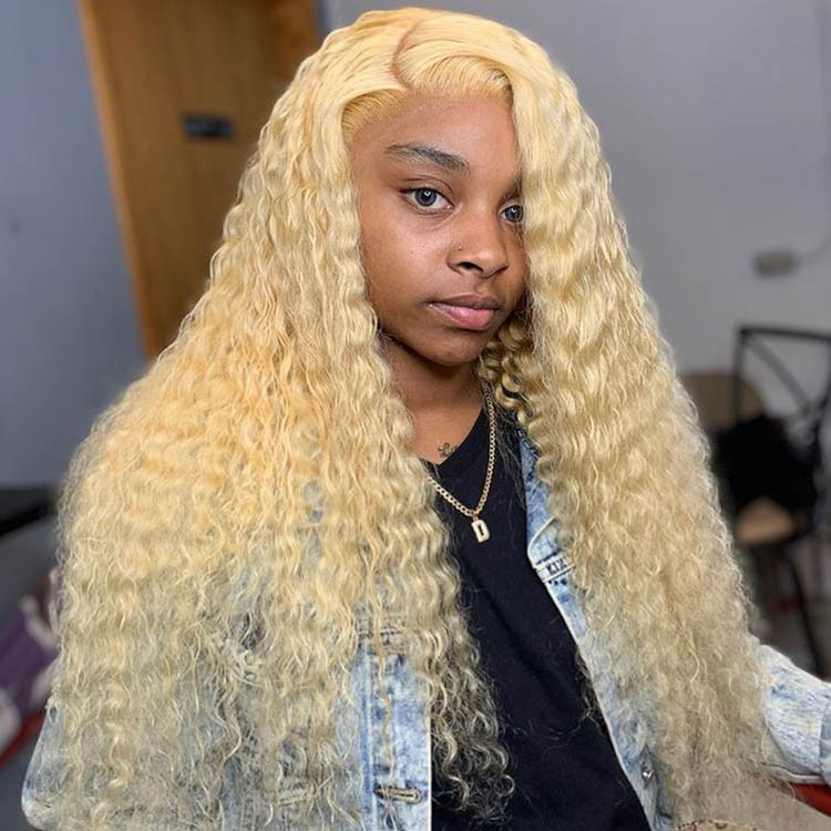 blonde deep wave wigs