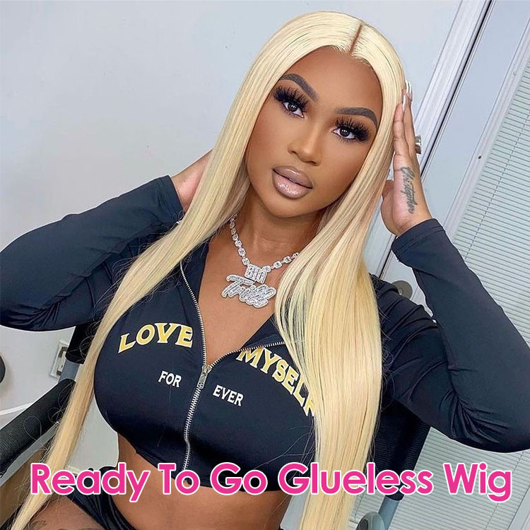blonde glueless wig