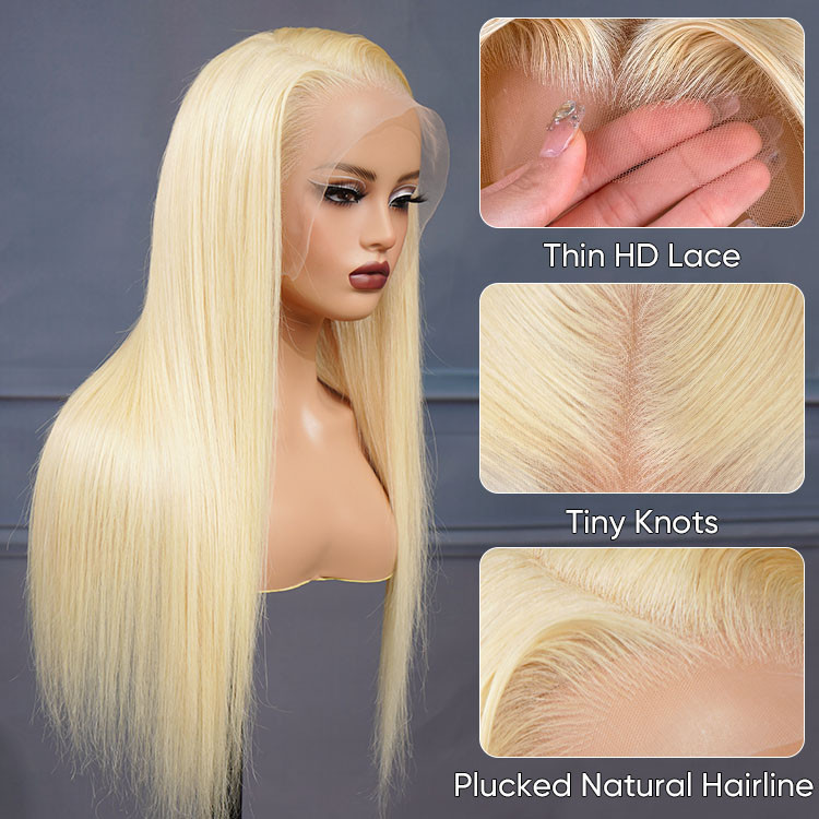 straight blonde lace front wigs