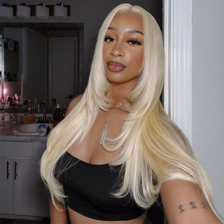 layered blonde wig