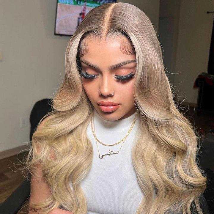 ombre blonde lace front wig