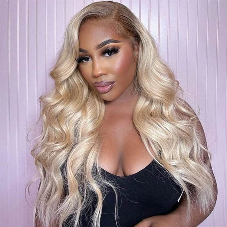 4/613 blonde hair lace front wigs