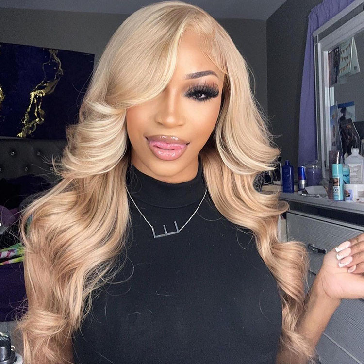 brown and blonde wig