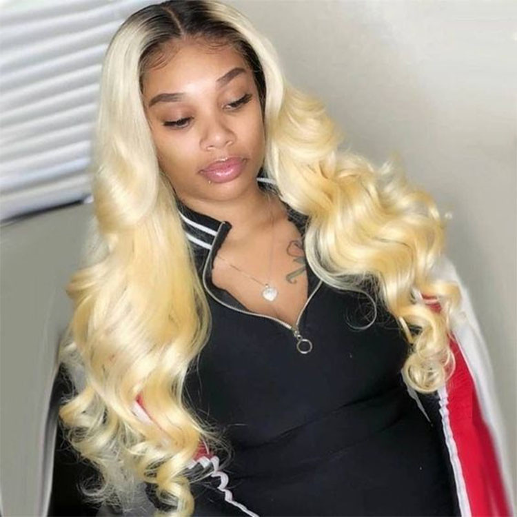 black roots blonde hair
