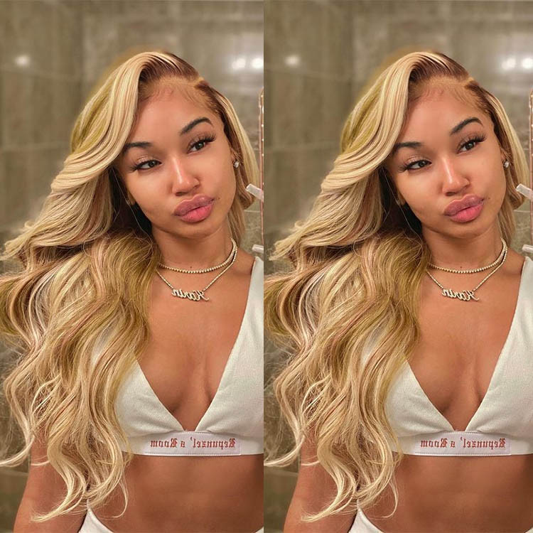 blonde highlights wigs