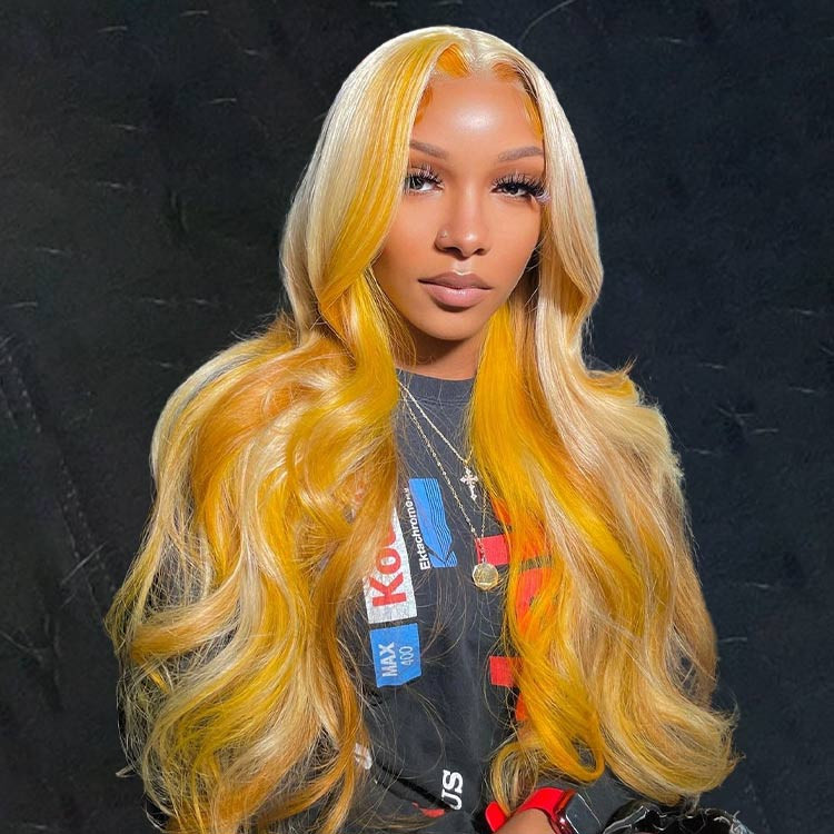 Blonde Wigs With Yellow Highlights