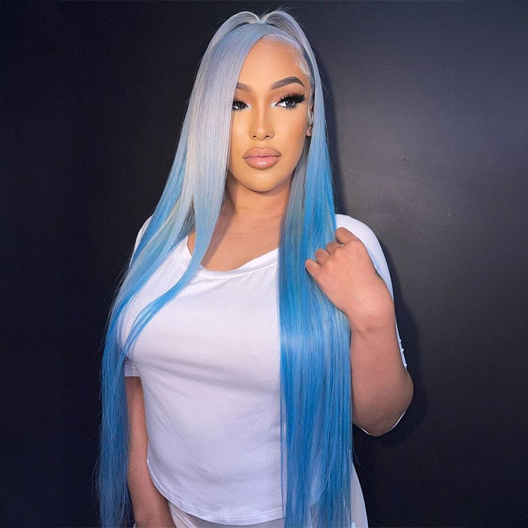 blue ombre wig