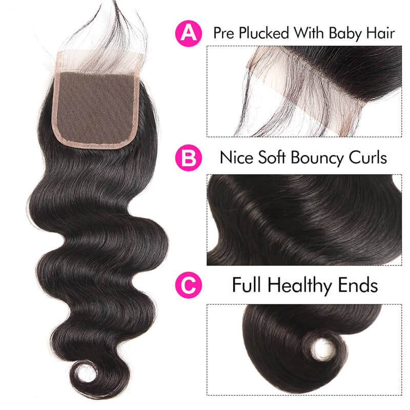 Virgin Hair Bundles With Closure