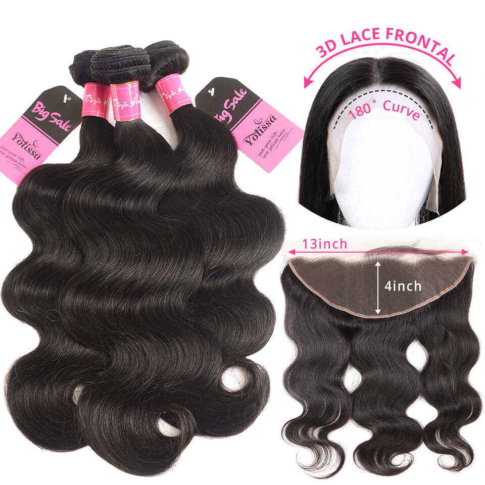body wave bundles with frontal