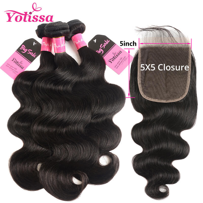body wave 3 bundles with closure