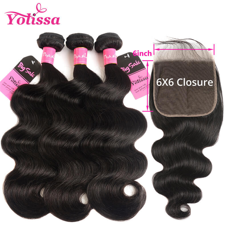 body wave 3 bundles with closure