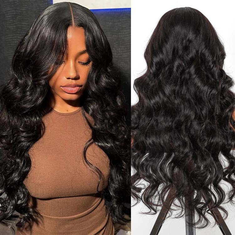 body wave closure wig
