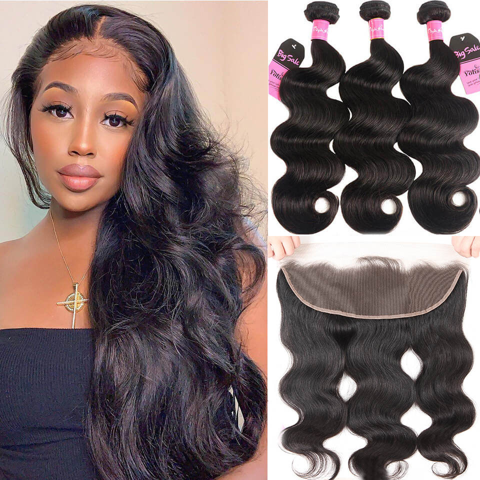 body wave bundles with frontal