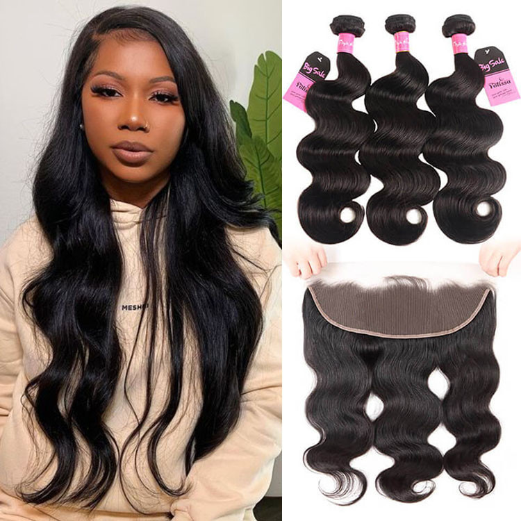body wave bundles with frontal