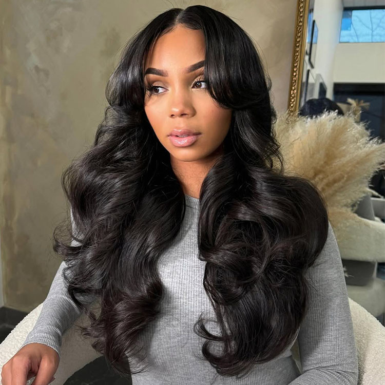 body wave U part wig