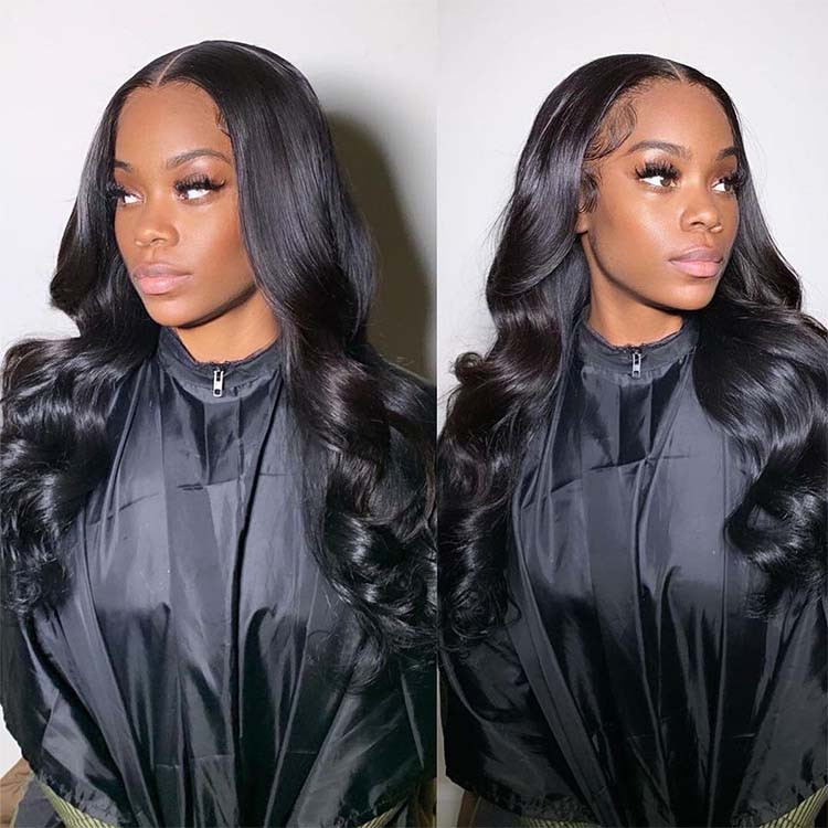 body wave transparent lace wig