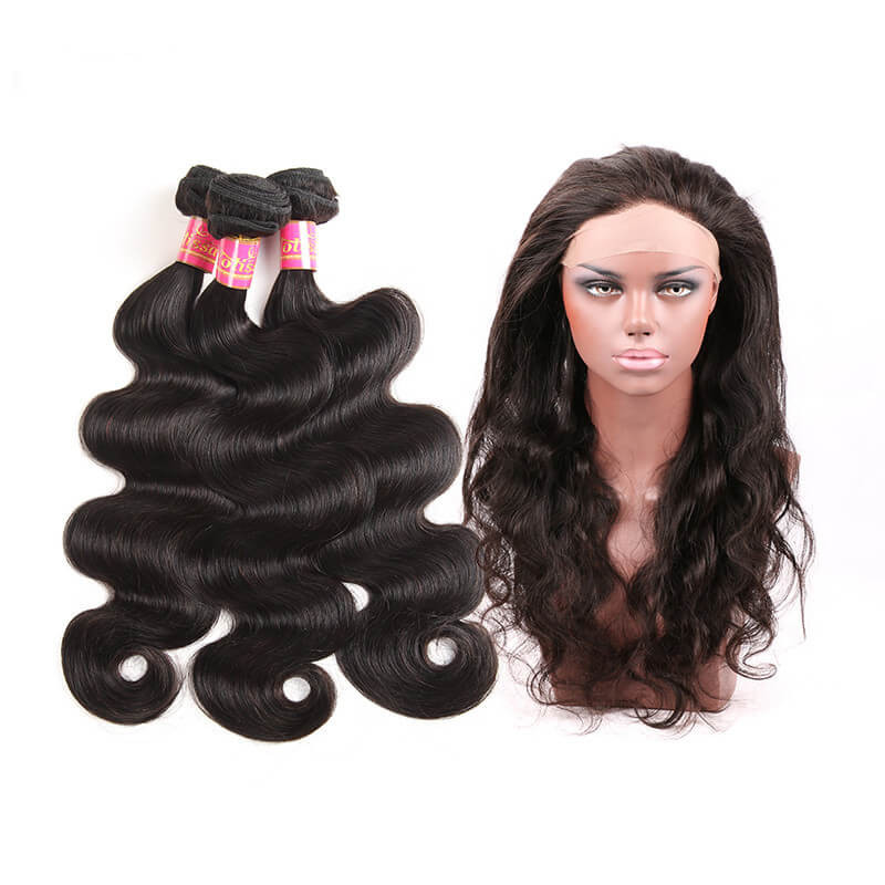 body wave bundles with 360 frontal