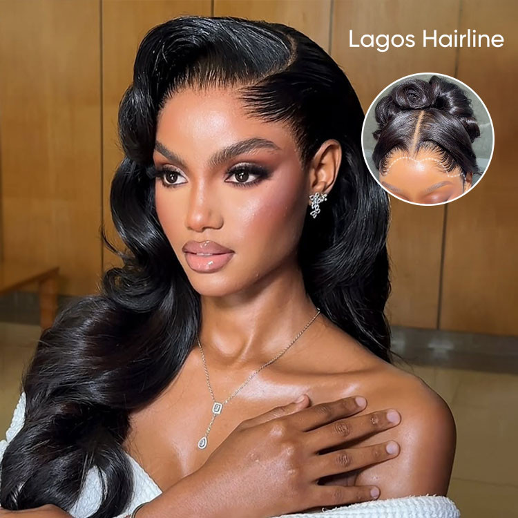 body wave wig with lagos hairline