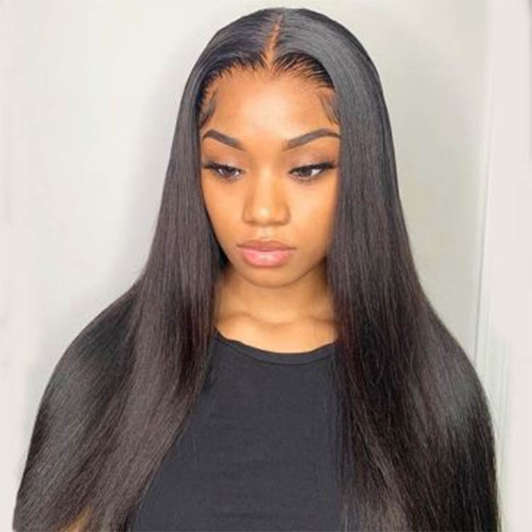 bone straight human hair wig