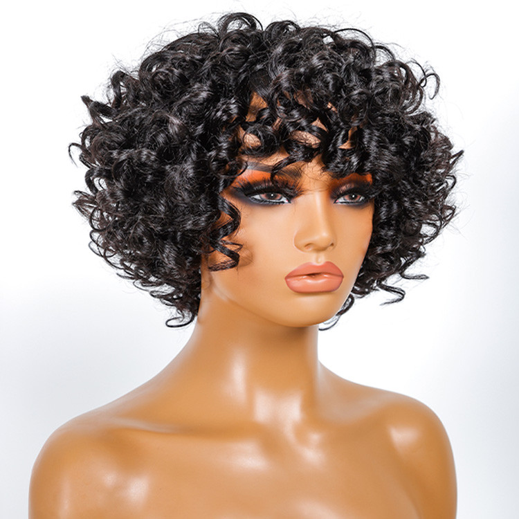 short bouncy curls wig