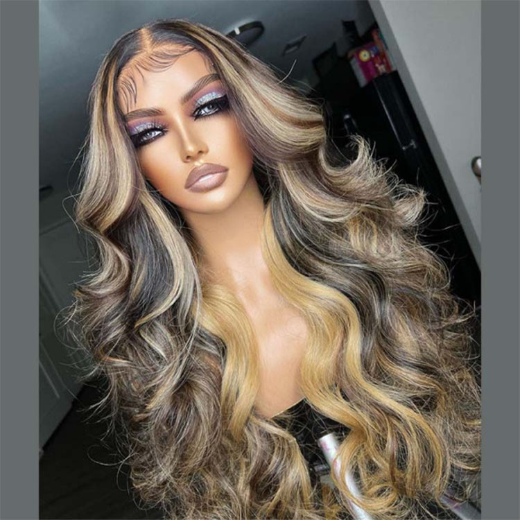 black highlight wig