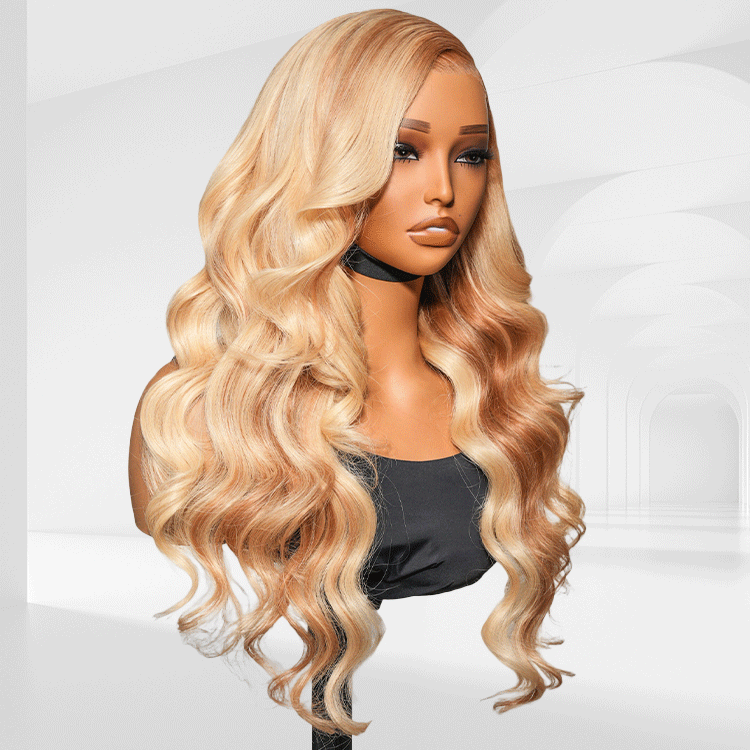brown balayage on blonde hair