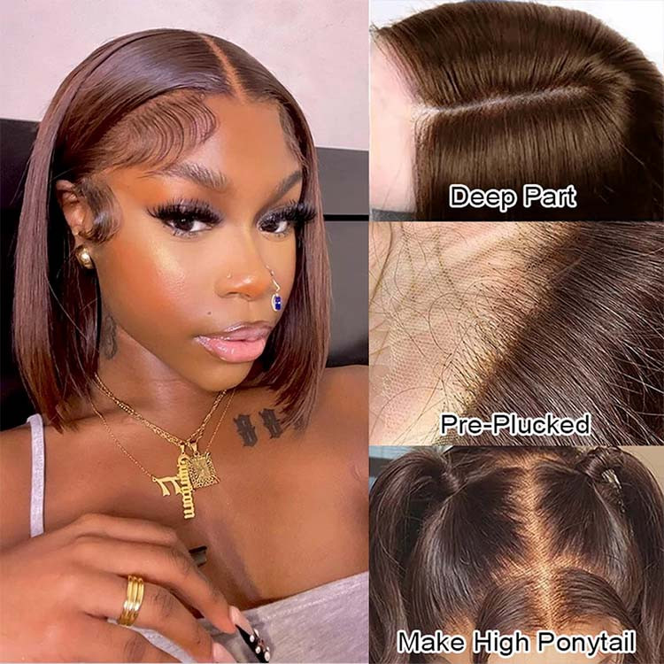 chocolate brown bob wig
