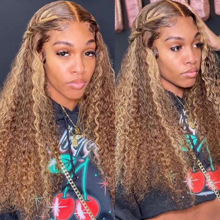 curly hair highlights