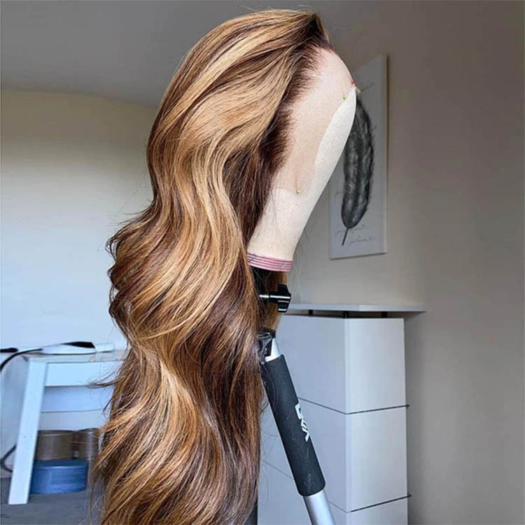 honey blonde highlights on brown hair