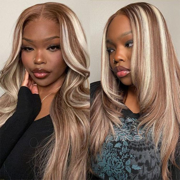 brown highlight wigs