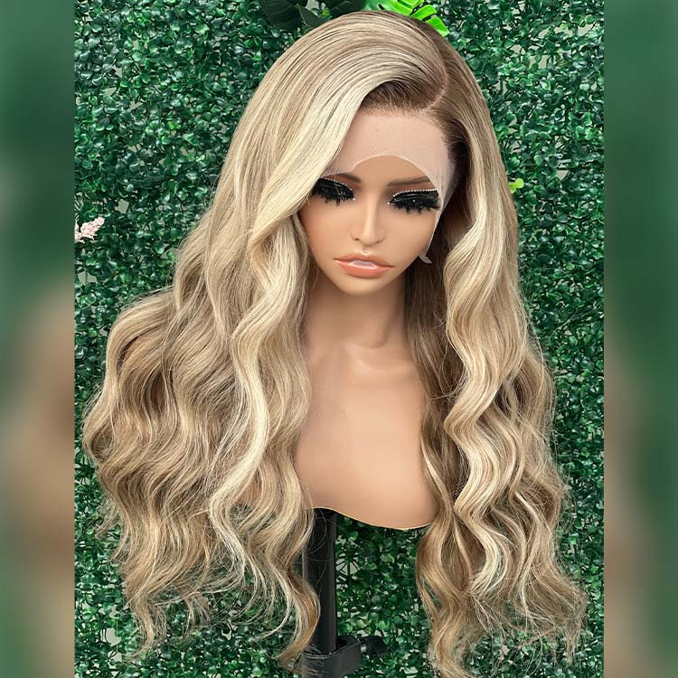blonde and brown wig