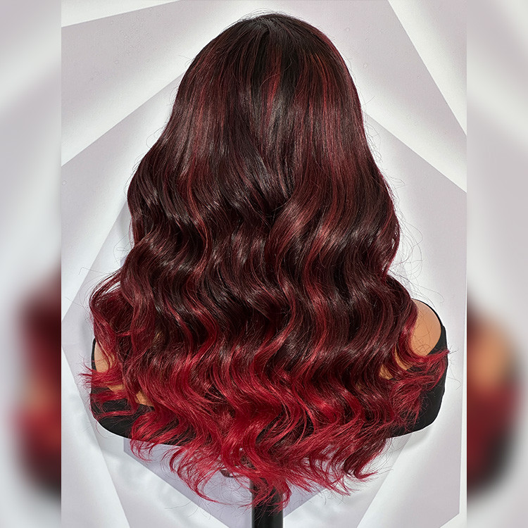 burgundy balayage hair color