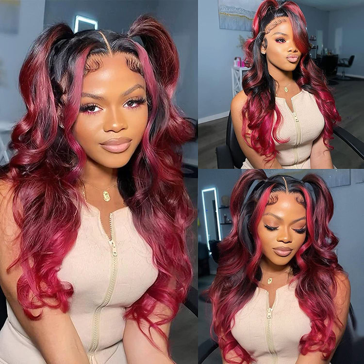 burgundy ombre hair