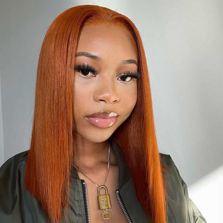 burnt orange hair wigs