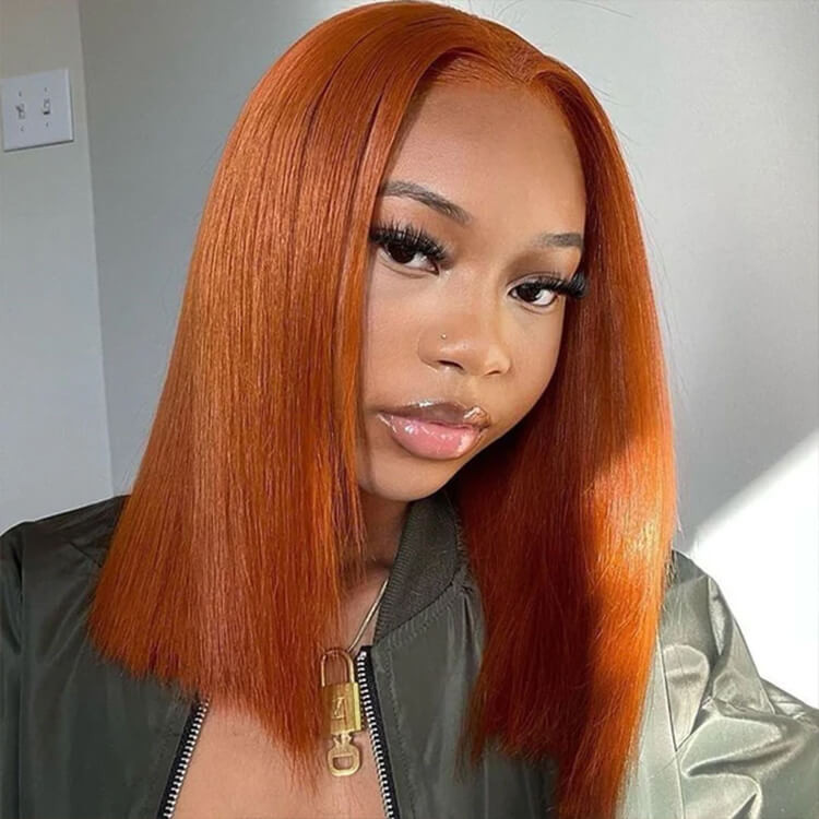 burnt orange hair color wigs