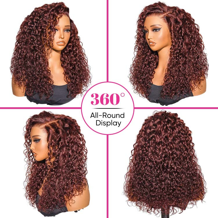 cherry red lace front wig