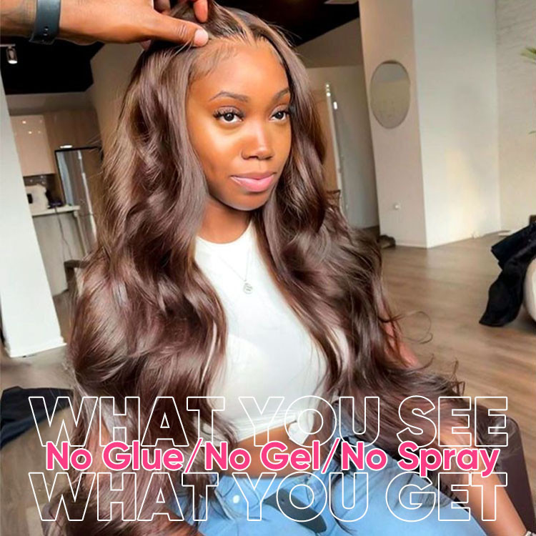 chocolate brown human hair wig