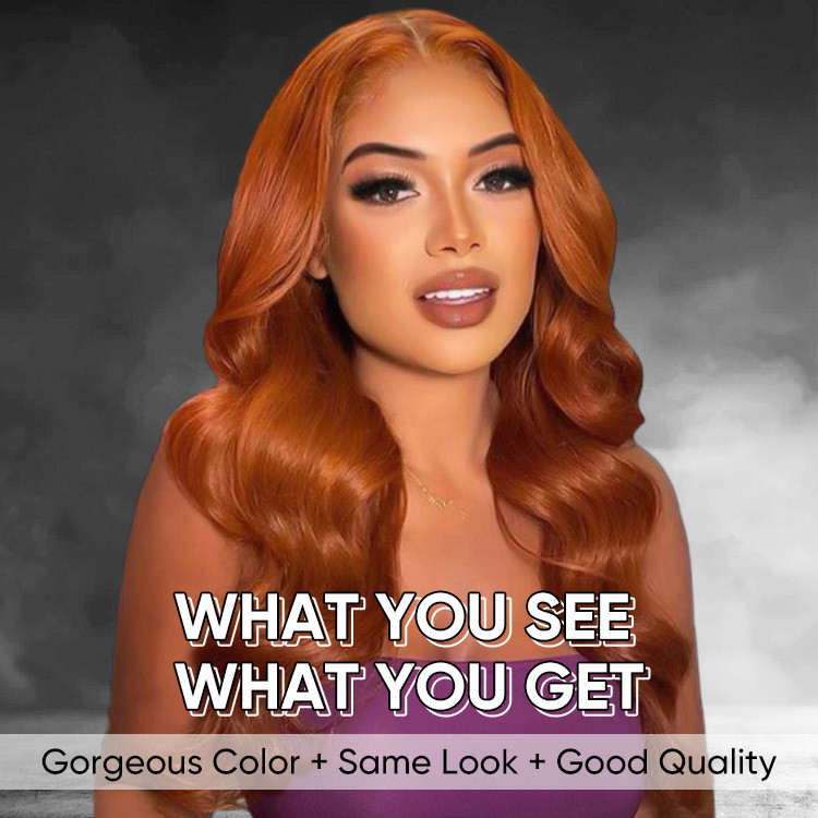 copper orange hair wig