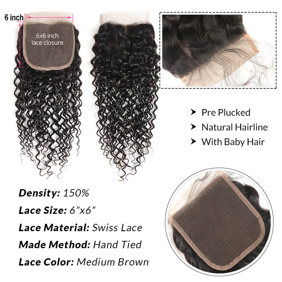 kinky curly bundles with closure