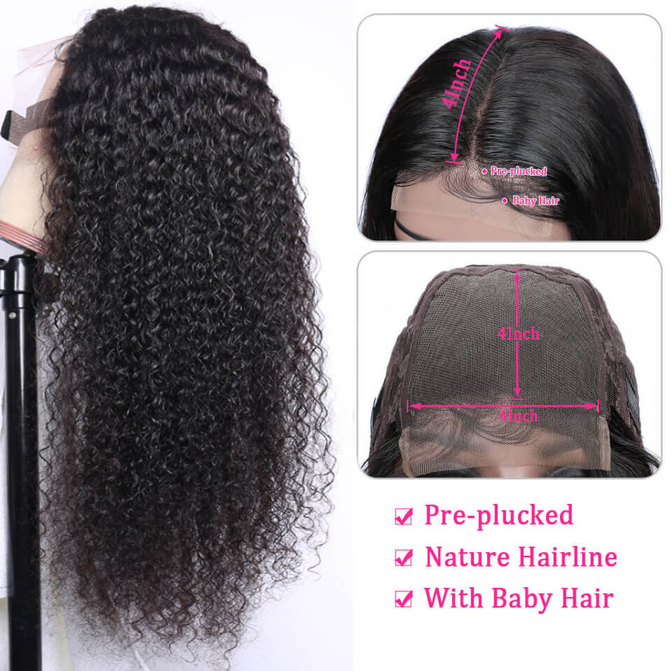 curly lace closure wigs