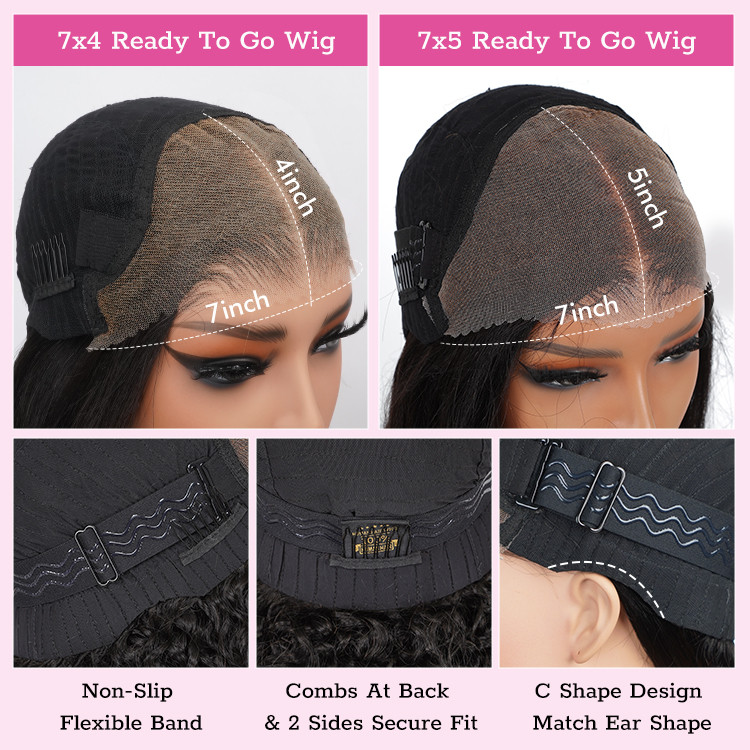 Curly HD closure wigs